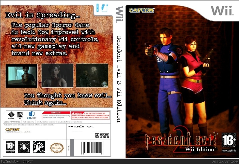 Resident Evil 2 Wii Edition box cover