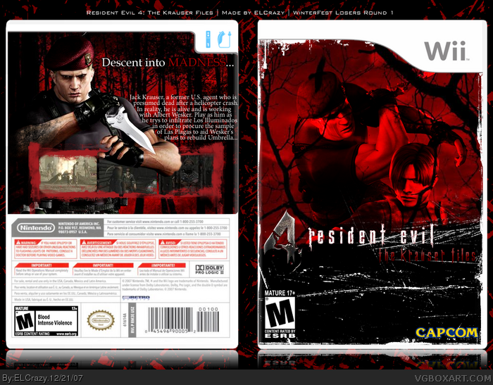 Resident Evil 4: The Krauser Files box art cover
