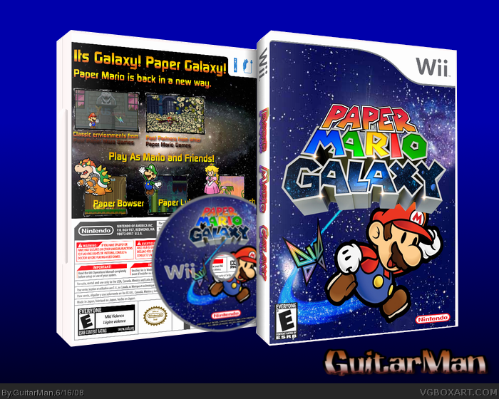 Paper Mario Galaxy box cover