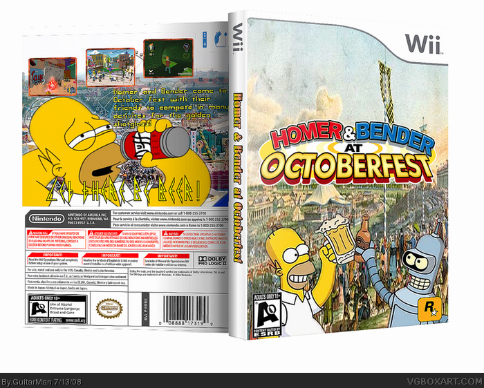 Homer & Bender at Octoberfest box art cover