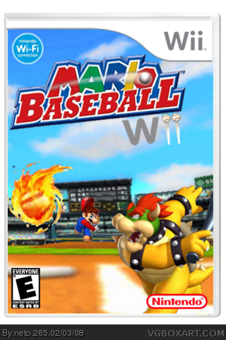 Mario Baseball Wii box art cover