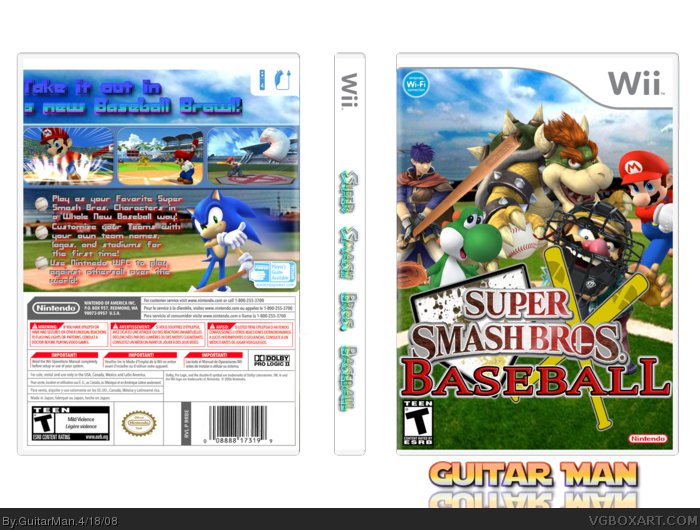 Super Smash Bros. Baseball box art cover