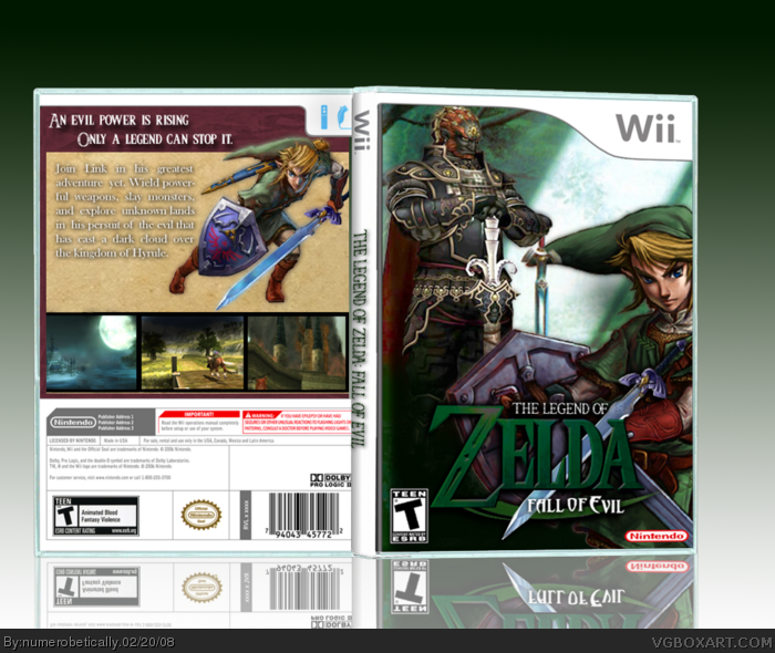 The Legend of Zelda: Fall of Evil box art cover