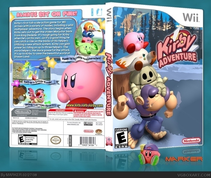 Kirby Adventure box art cover