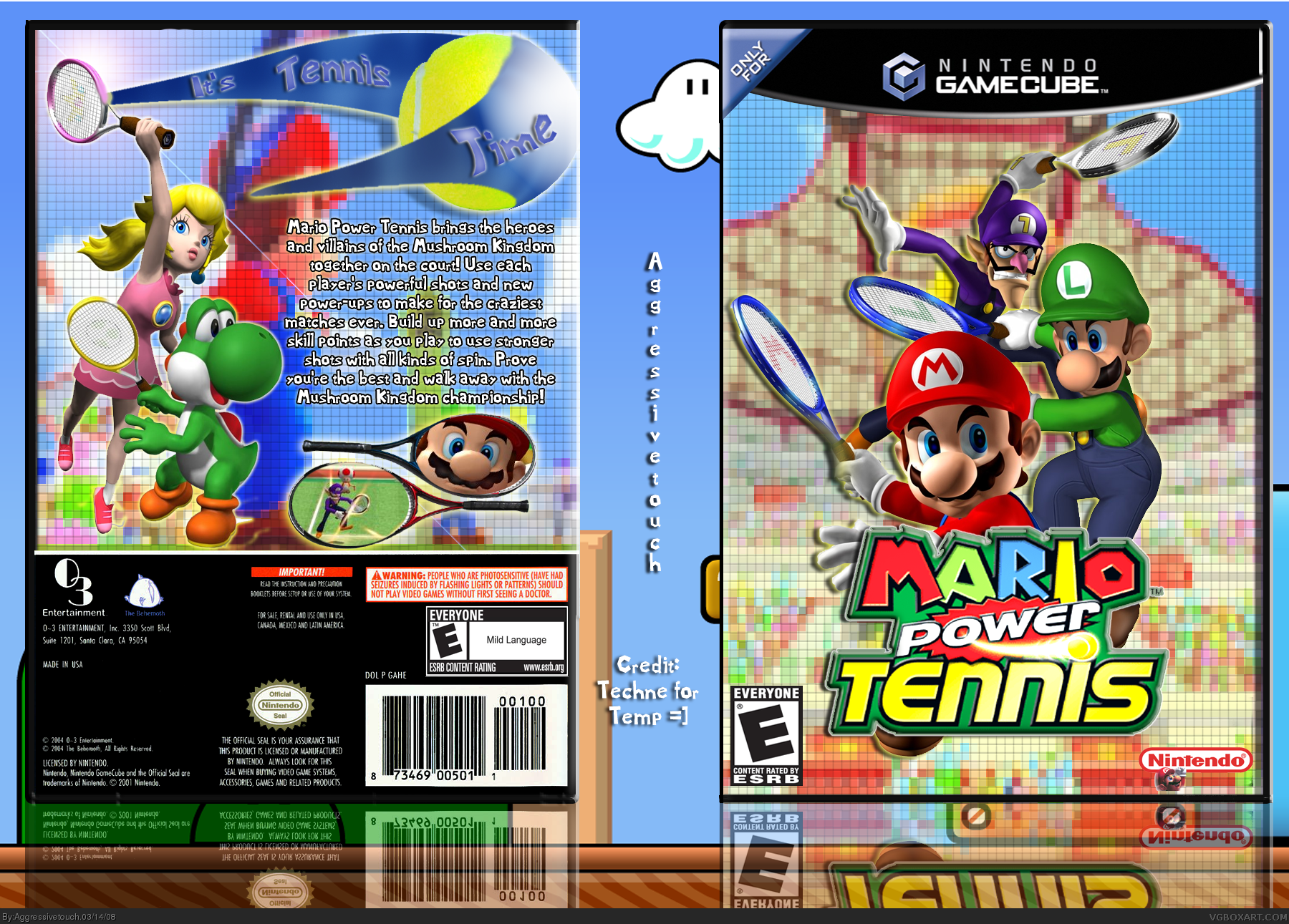 Mario Power Tennis box cover
