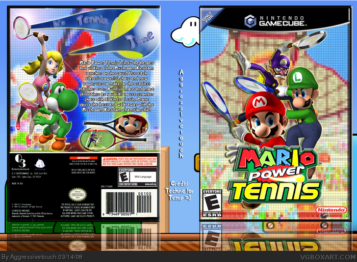 Mario Power Tennis box art cover