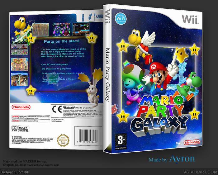 Mario Party Galaxy box art cover