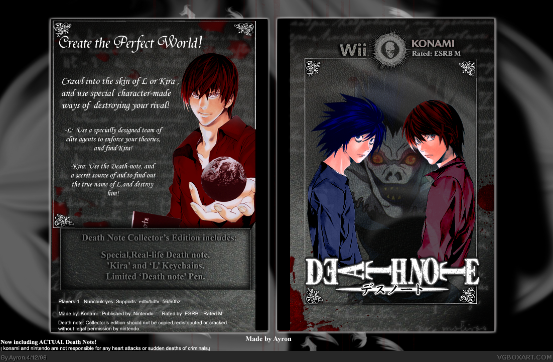 Death Note  Wii: Collector's Edition box cover