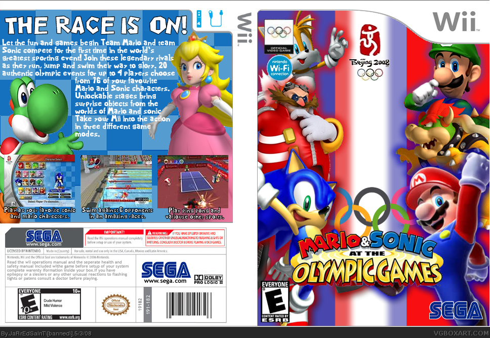 Mario and Sonic At The Olypic Games box cover