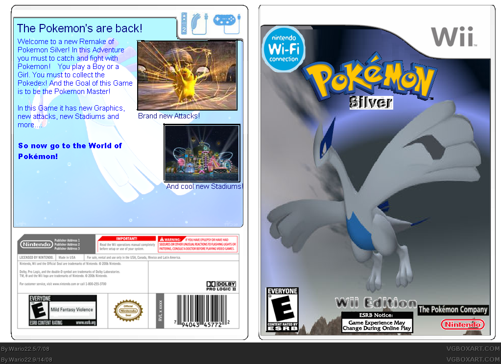 Pokemon Silver Wii box cover
