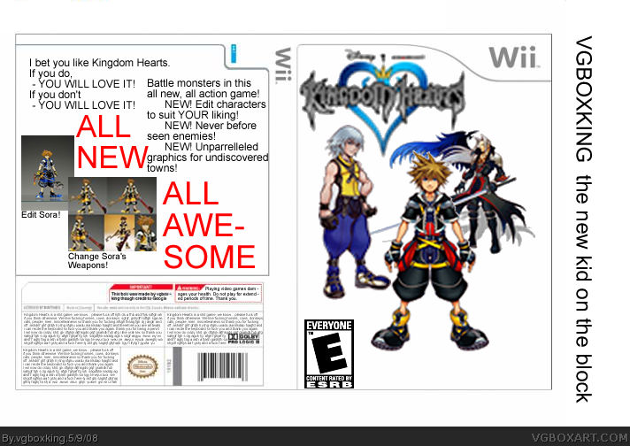 Kingdom Hearts for Wii!!! box cover