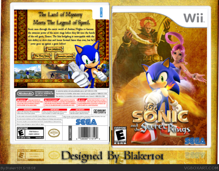 Sonic and the Secret Rings box art cover