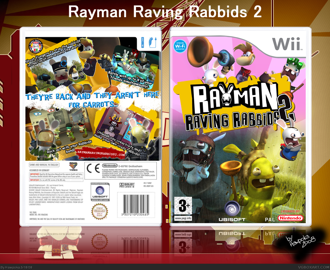 Rayman Ravin Rabbids 2 box cover