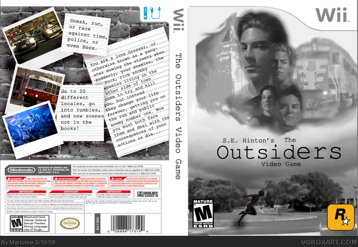 S.E. Hinton's The Outsiders Video Game box art cover