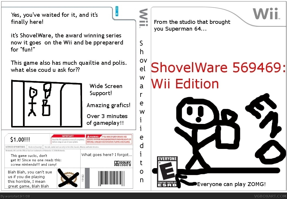 ShovelWare: Wii Edition box cover