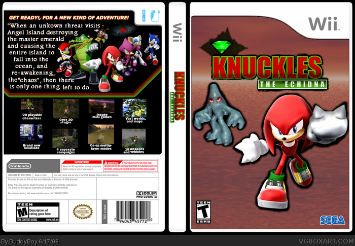 Knuckles The Echidna box art cover