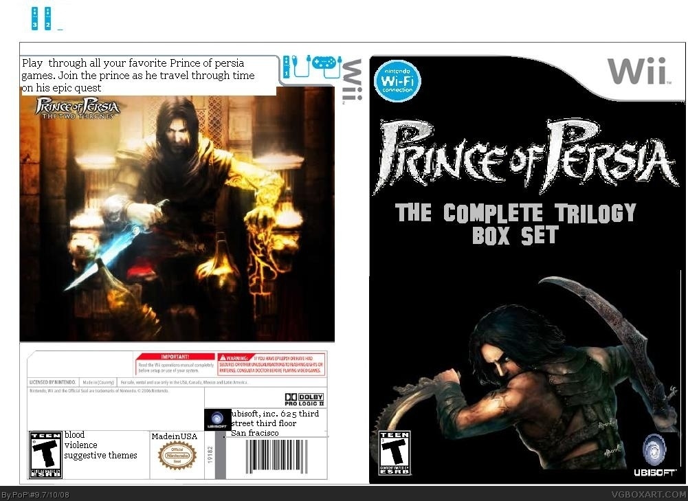 Prince of Persia Complete Box Set box cover