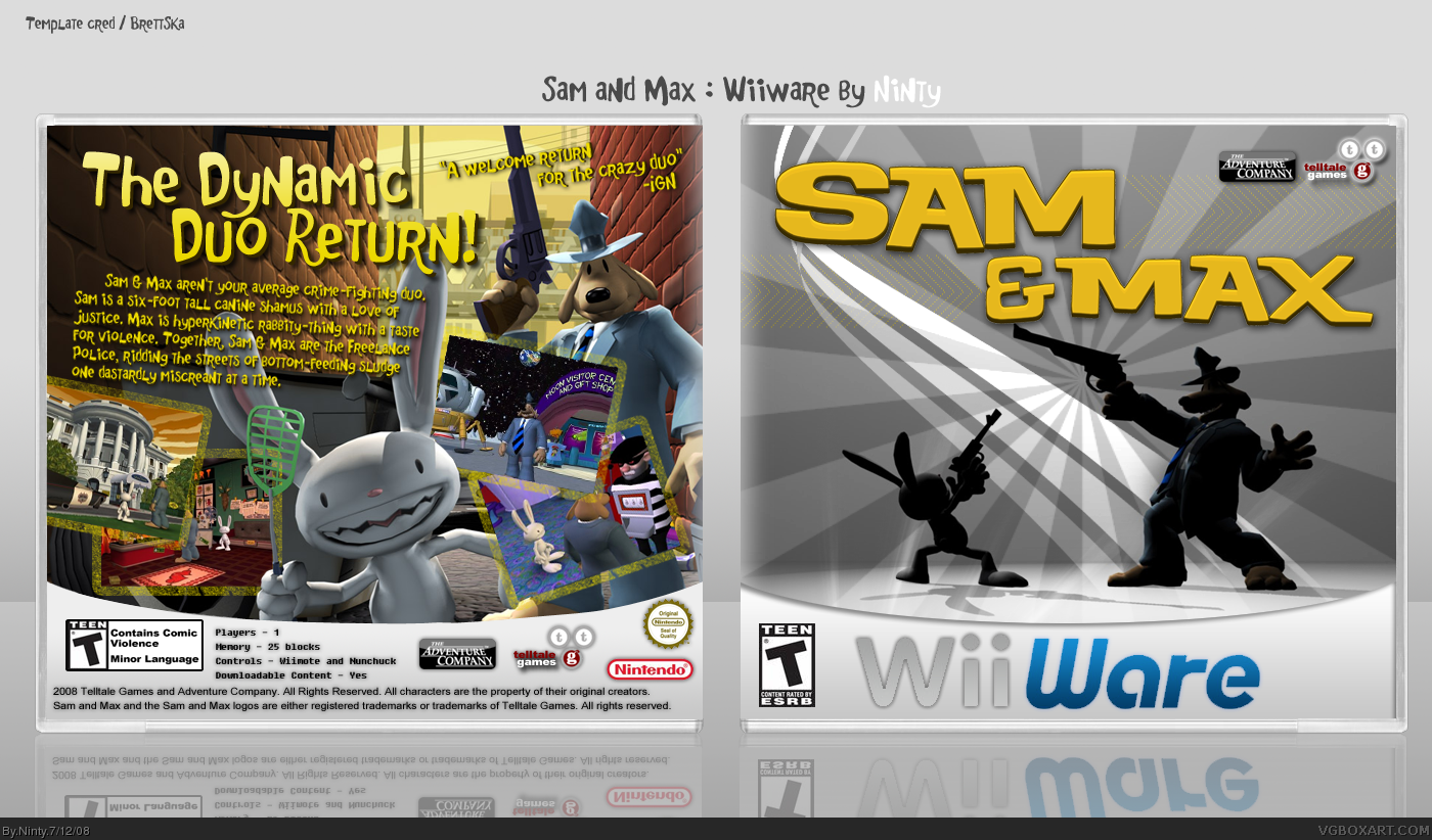 Sam and Max : Wiiware box cover