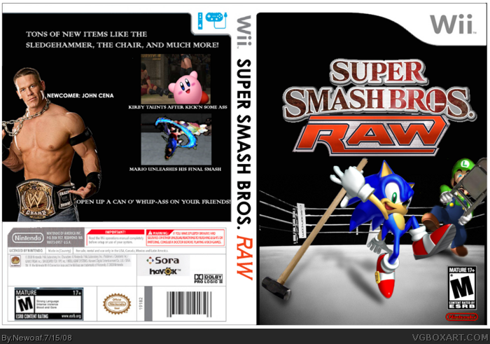 Super Smash Bros. RAW box art cover