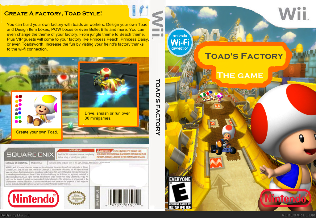 Toad's Factory: The Game box cover