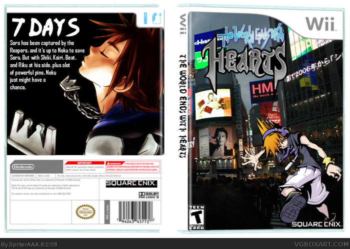 The World Ends With Hearts box art cover