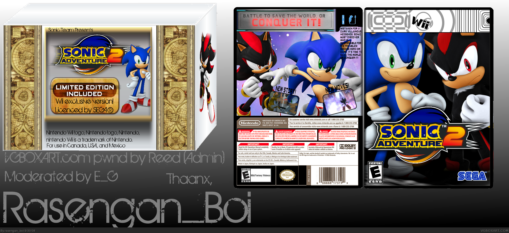 Sonic Adventure 2 + Wii Combo Pack box cover