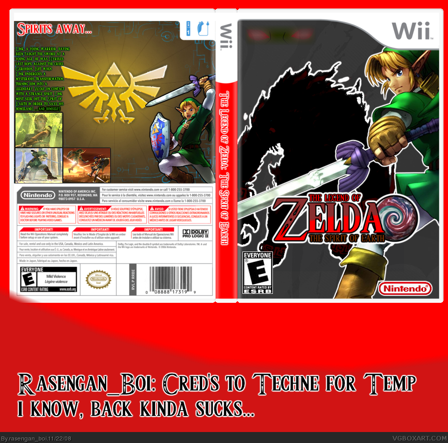 The Legend of Zelda: The Sprit of Earth box cover