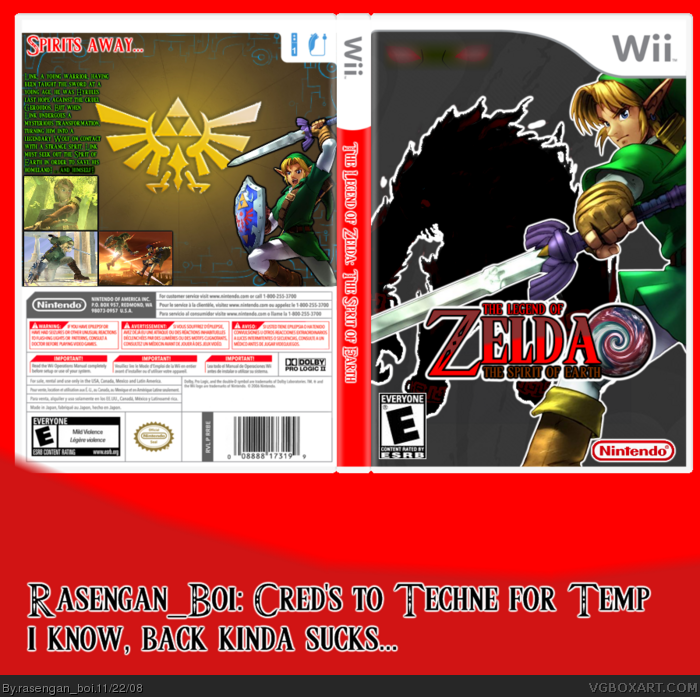 The Legend of Zelda: The Sprit of Earth box art cover