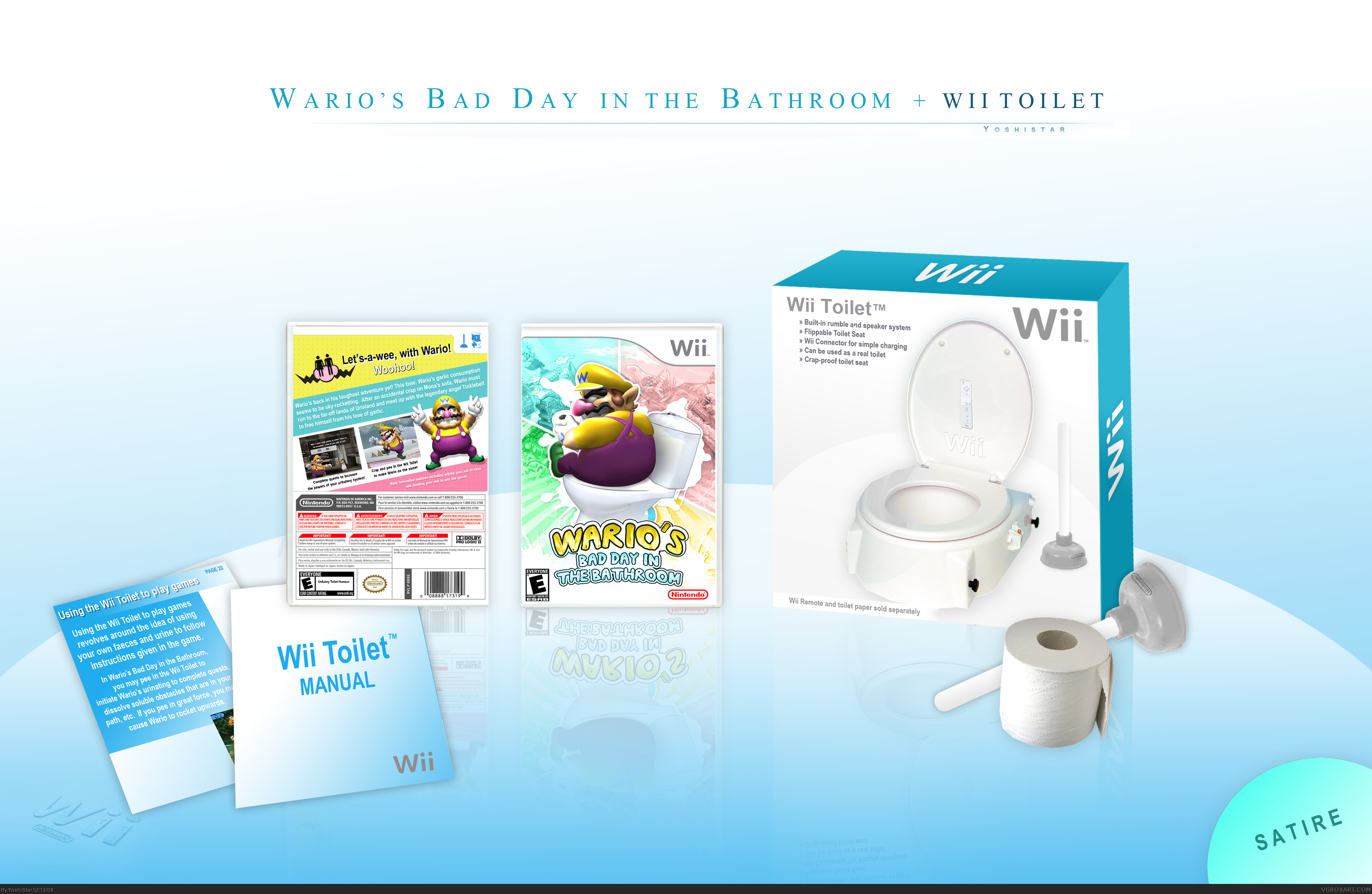 Wario's Bad Day in the Bathroom + Wii Toilet box cover