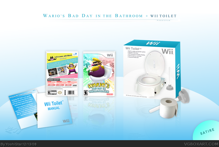 Wario's Bad Day in the Bathroom + Wii Toilet box art cover
