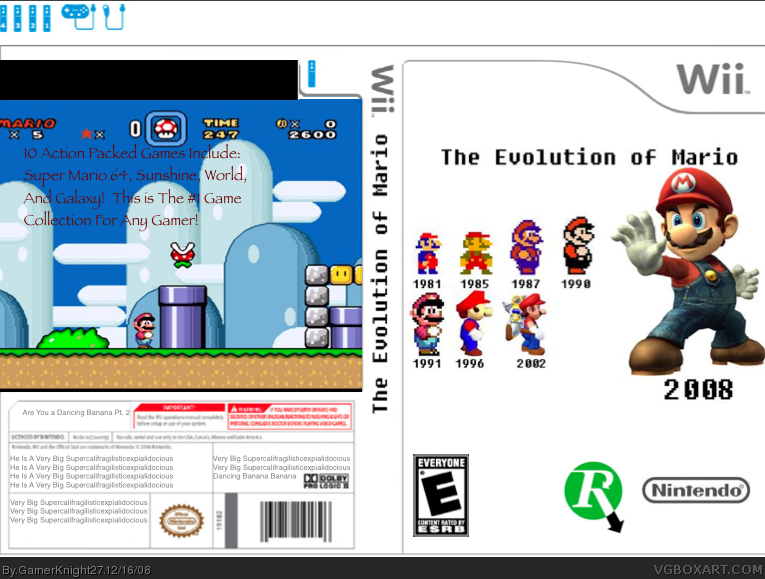The Evolution Of Mario box cover