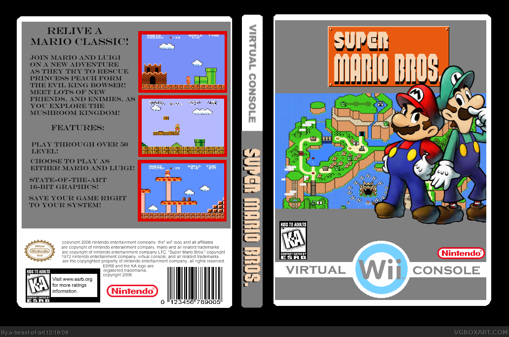 Super Mario Bros box cover