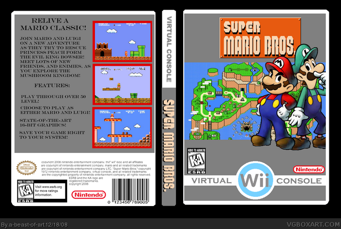 Super Mario Bros box art cover