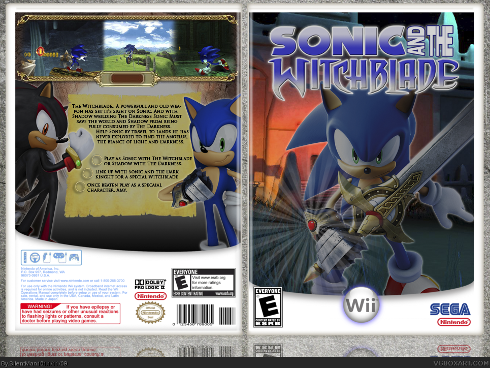Sonic and the Witchblade box cover