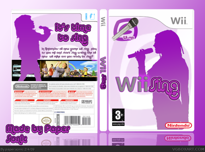 Wii sing box art cover