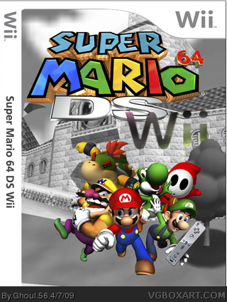 Super Mario 64 DS Wii box cover