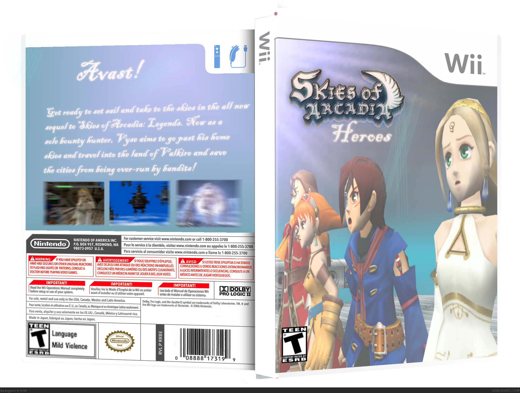 Skies of Arcadia: Heroes box cover