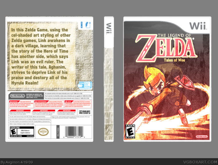 The Legend of Zelda: Tales of Woe box art cover