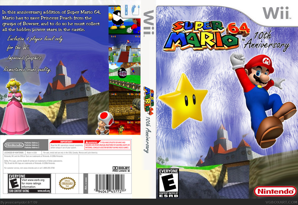 Super Mario 64 10th Anniversary box cover