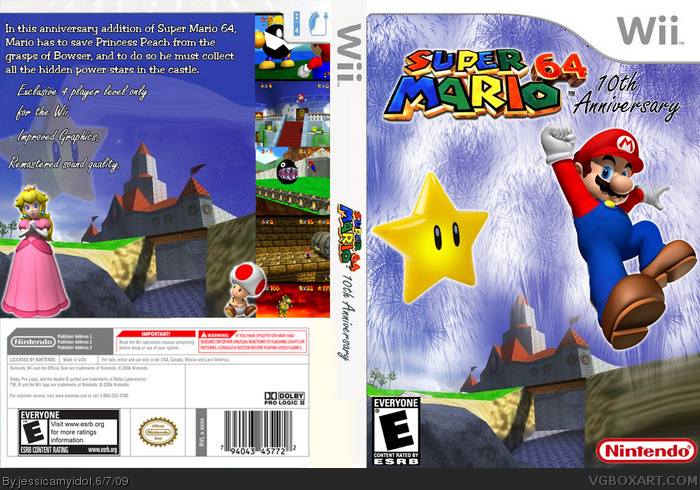Super Mario 64 10th Anniversary box art cover