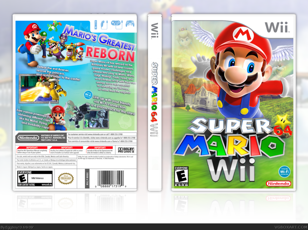 Super Mario 64 box cover