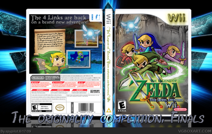 The Legend of Zelda: Four swords adventures Wii box art cover