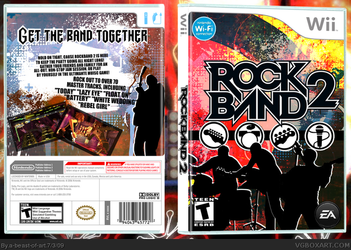 Rock Band 2 box art cover