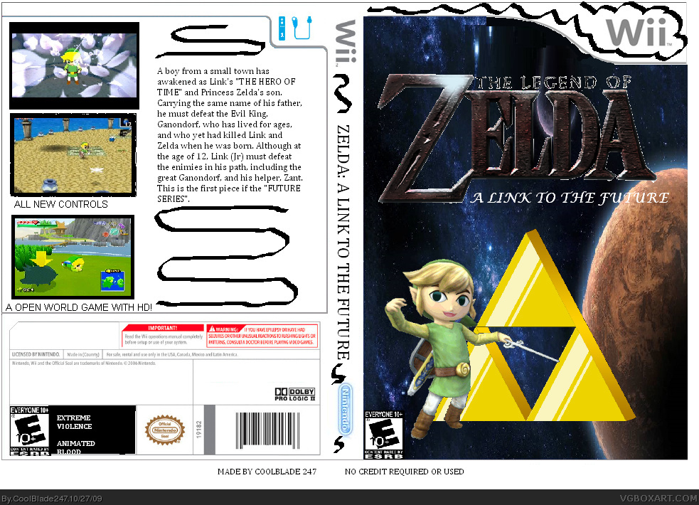 The Legend of Zelda: A Link to the Future box cover