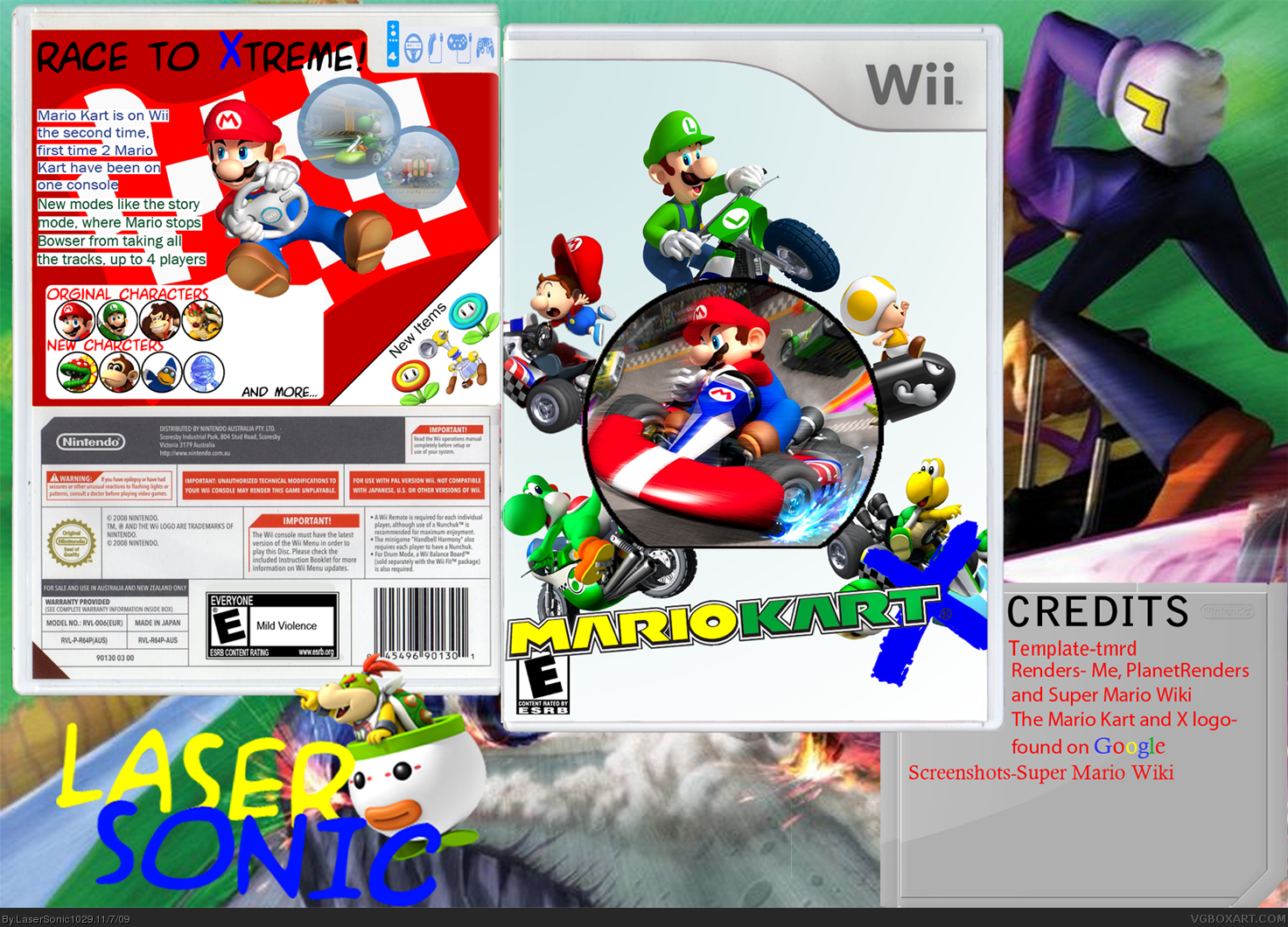 Mario Kart X box cover