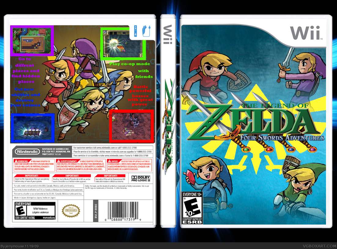 Zelda Four Sword Adventure box cover
