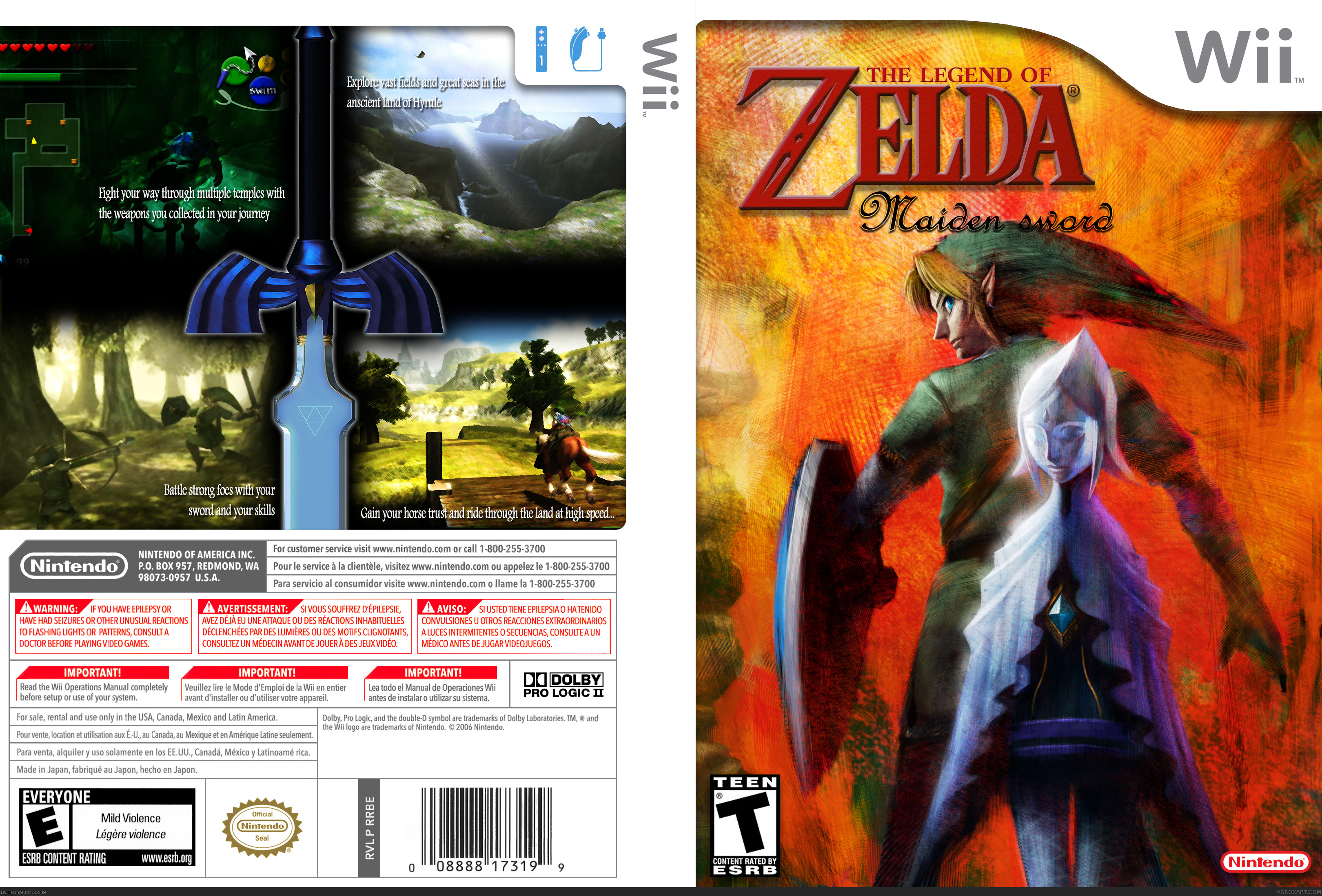 The legend of Zelda: Maiden sword box cover
