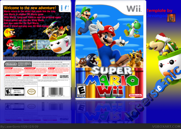 Super Mario Wii box art cover