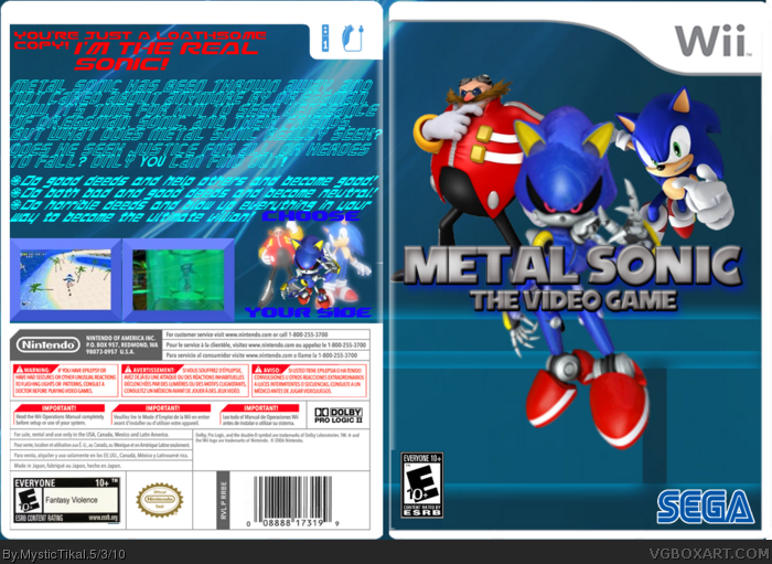 Metal Sonic:The Video Game box art cover