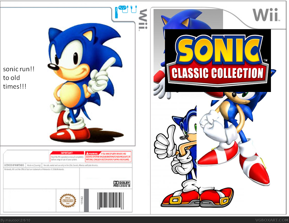 sonic clasic collection box cover